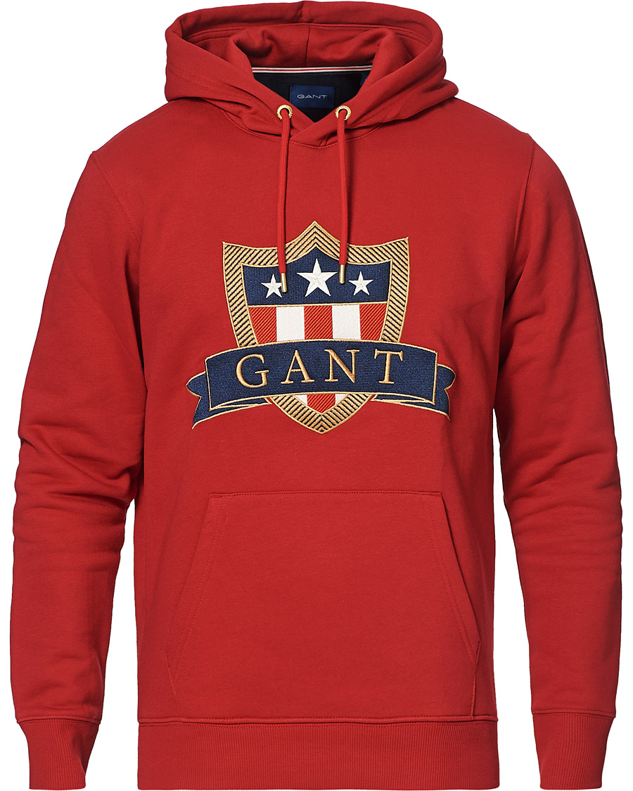 Herren | Pullover | GANT | Banner Shield Hoodie Equestrian Red