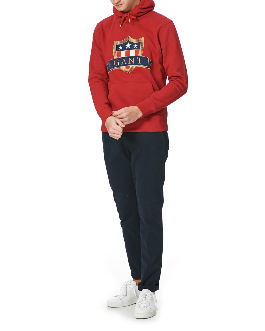 Herren | Pullover | GANT | Banner Shield Hoodie Equestrian Red