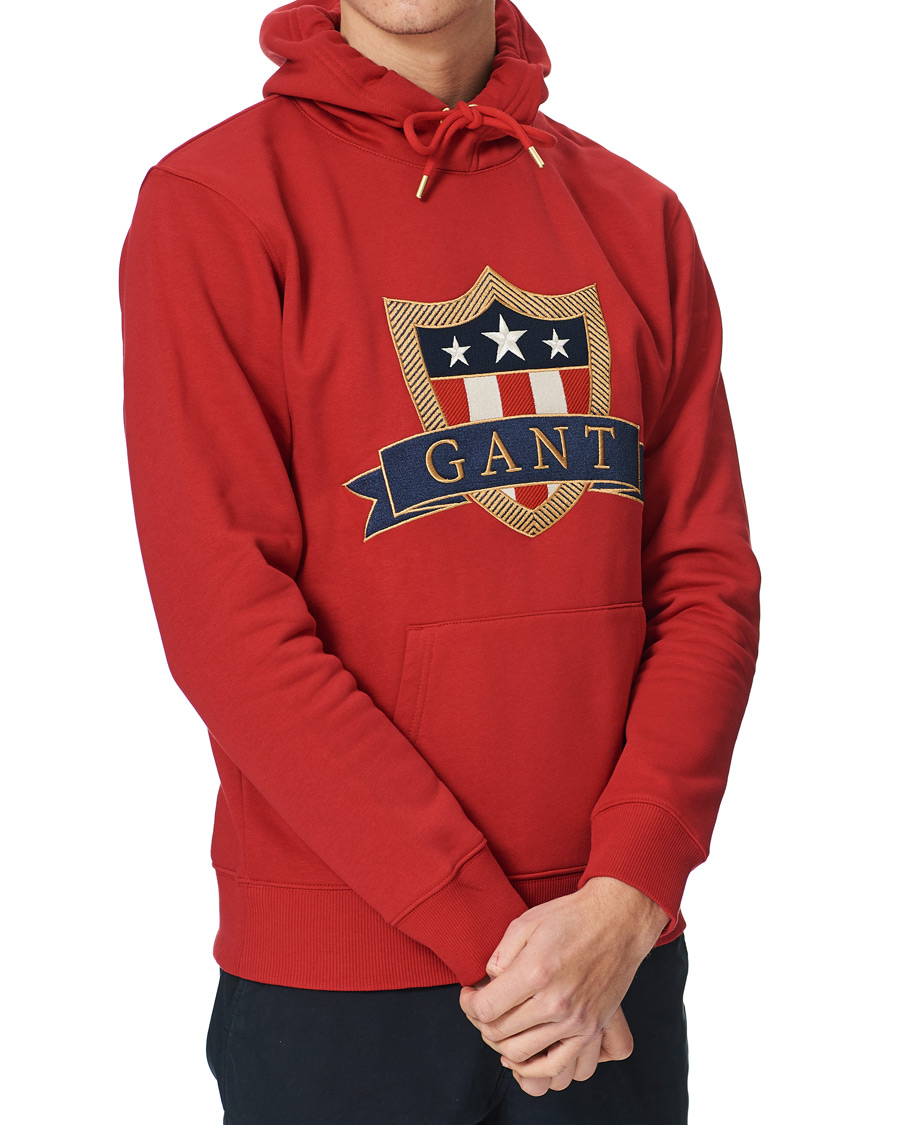 Herren | Pullover | GANT | Banner Shield Hoodie Equestrian Red