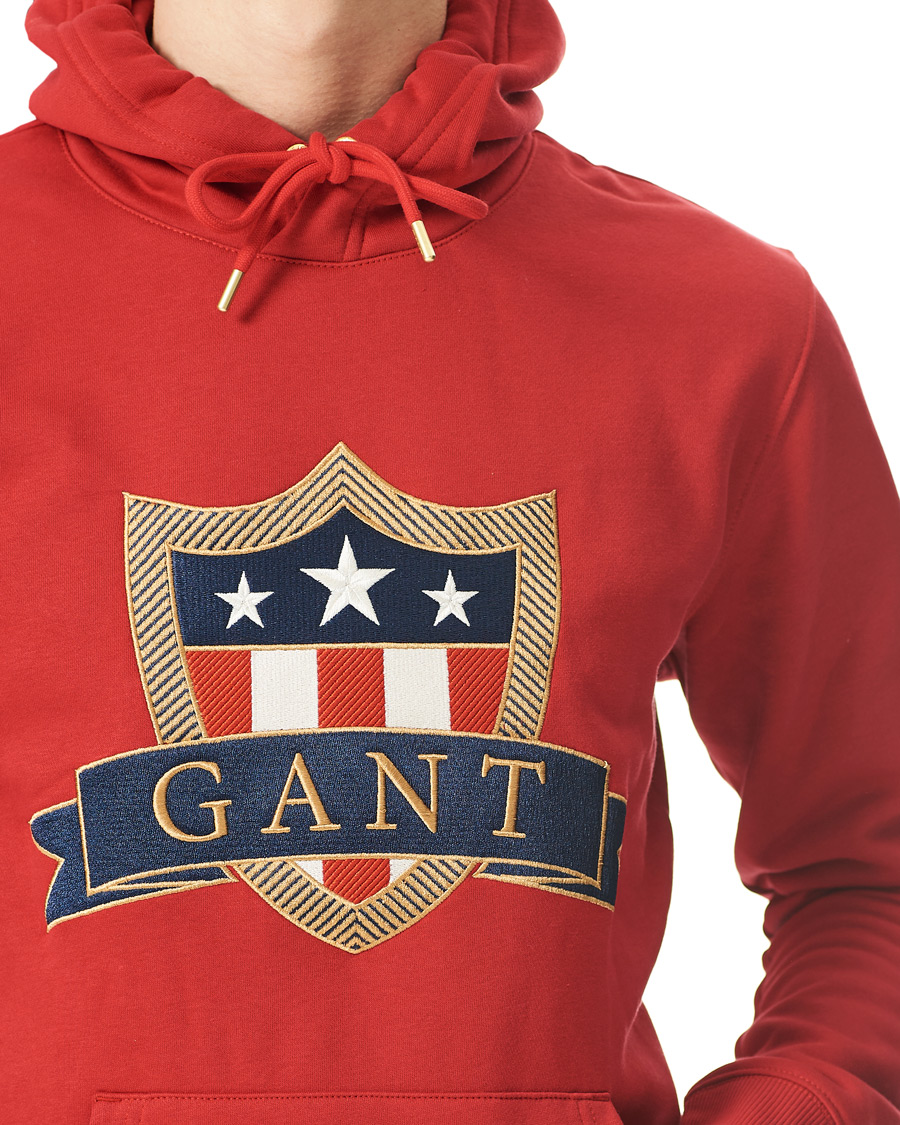 Herren | Pullover | GANT | Banner Shield Hoodie Equestrian Red