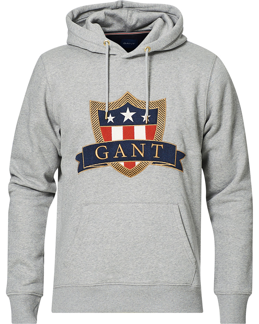 Herren | Pullover | GANT | Banner Shield Hoodie Grey Melange