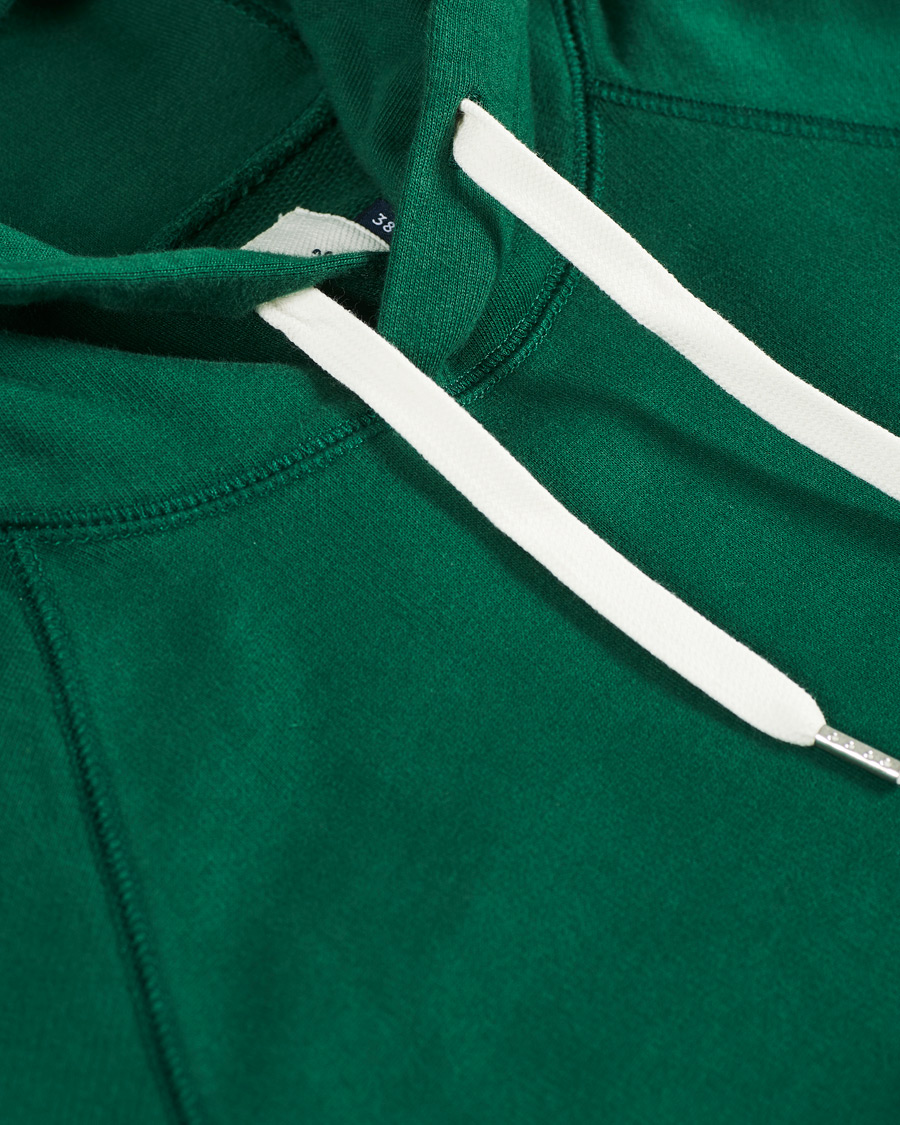 Herren | Pullover | Drake's | Hooded Cotton Sweatshirt Green
