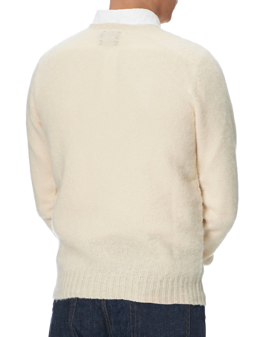 Herren | Pullover | Drake's | Shetland Crew Neck Jumper Ecru