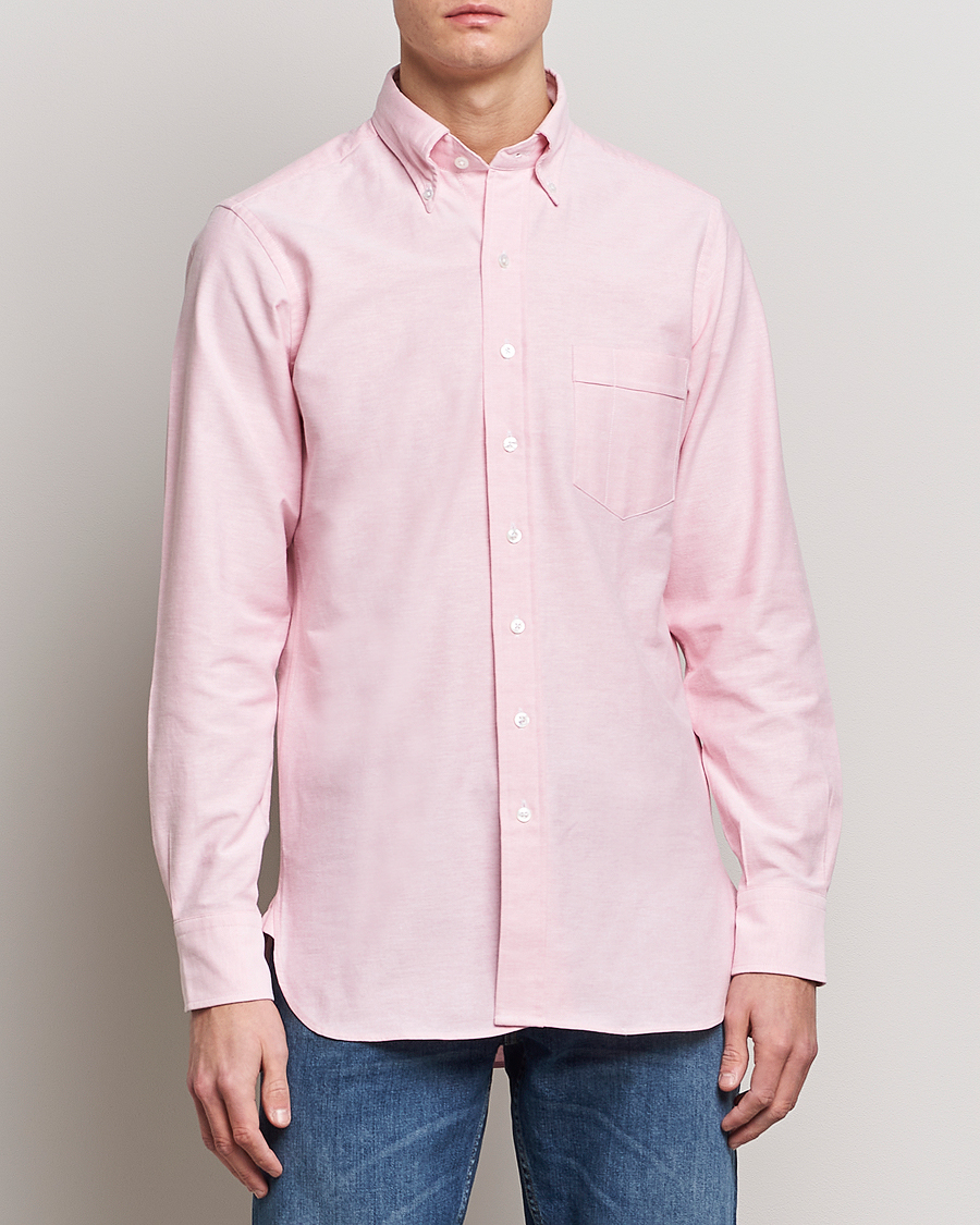 Herren | Hemden | Drake's | Button Down Oxford Shirt Pink