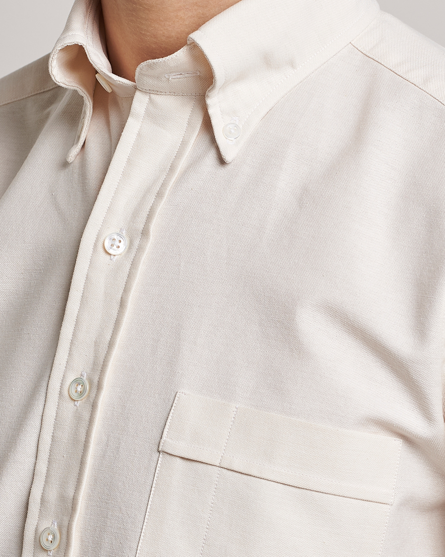 Herren | Hemden | Drake's | Button Down Oxford Shirt Cream