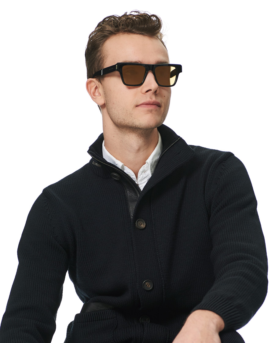 Herren | Saint Laurent SL 469 Sunglasses Black Yellow | Saint Laurent | SL 469 Sunglasses Black Yellow