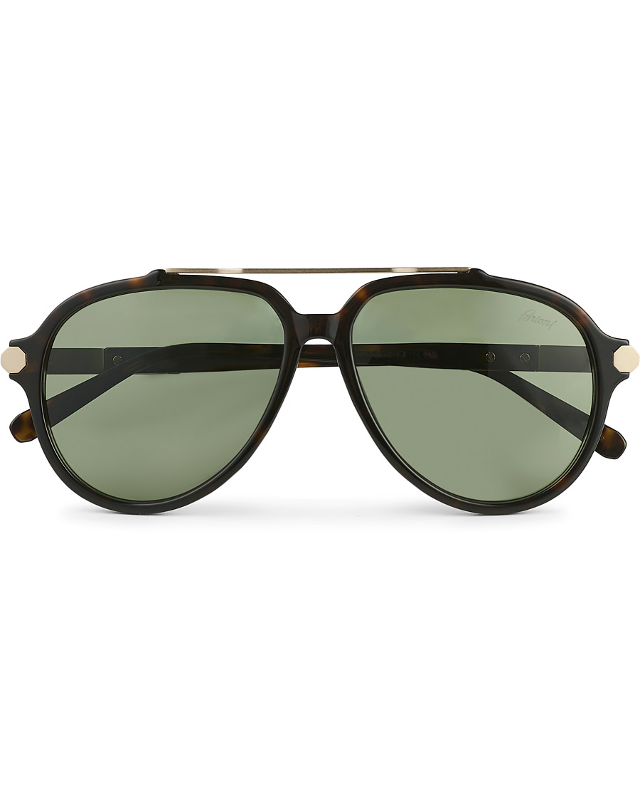 Herren | Brioni BR0096S Sunglasses Havana Green | Brioni | BR0096S Sunglasses Havana Green