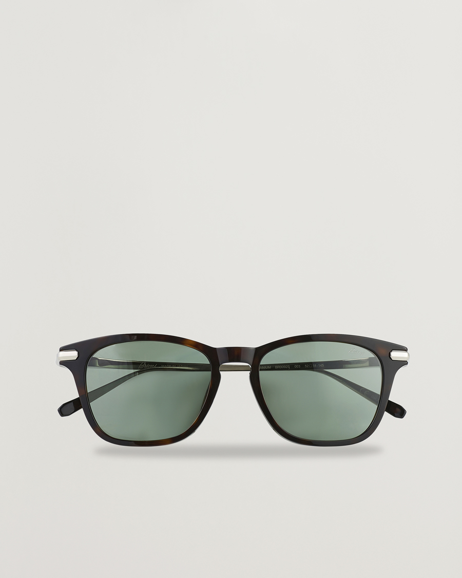 Herren | Brioni BR0092S Titanium Sunglasses Havana Green | Brioni | BR0092S Titanium Sunglasses Havana Green