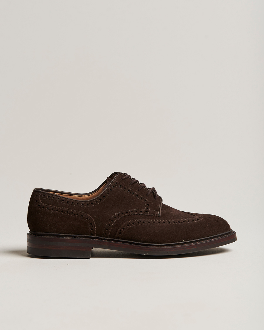 Herren | Derby | Crockett & Jones | Pembroke Derbys Dainite Sole Dark Brown Suede