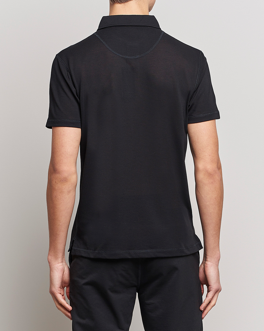 Herren | Poloshirts | Sunspel | Active Pique Polo Black
