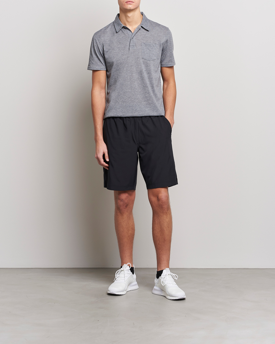 Herren | Poloshirts | Sunspel | Active Pique Polo Grey Melange