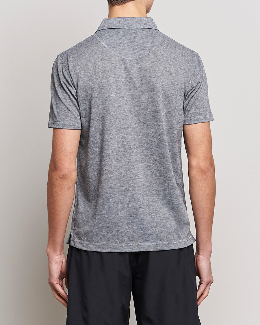 Herren | Poloshirts | Sunspel | Active Pique Polo Grey Melange
