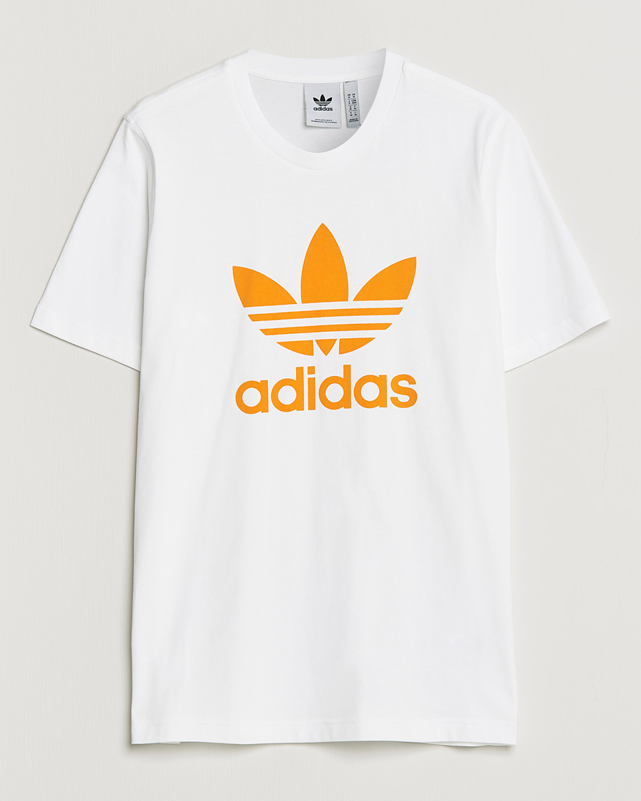 Herren | T-Shirts | adidas Originals | Trefoil Crew Neck Tee White/Orange