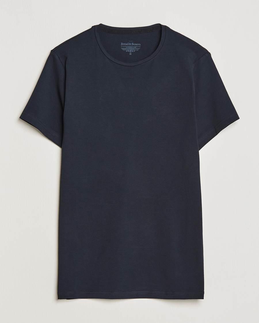 Herren | T-Shirts | Bread & Boxers | 2-Pack Crew Neck Tee Dark Navy