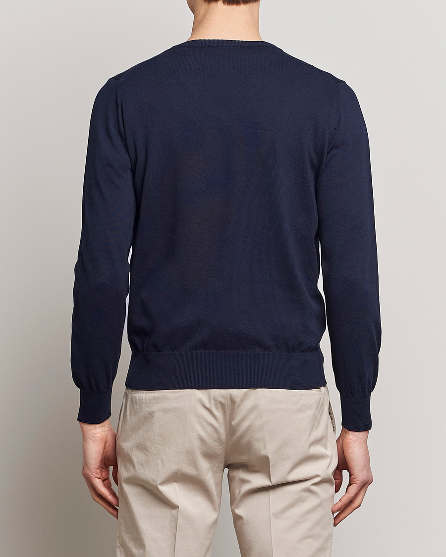 Herren | Pullover | Canali | Cotton V-Neck Pullover Navy