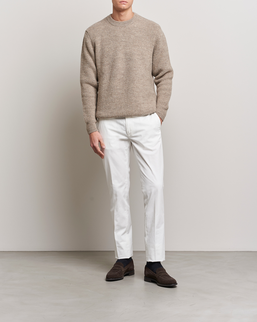 Herren | Hosen | Canali | Cotton Stretch Chinos Optical White