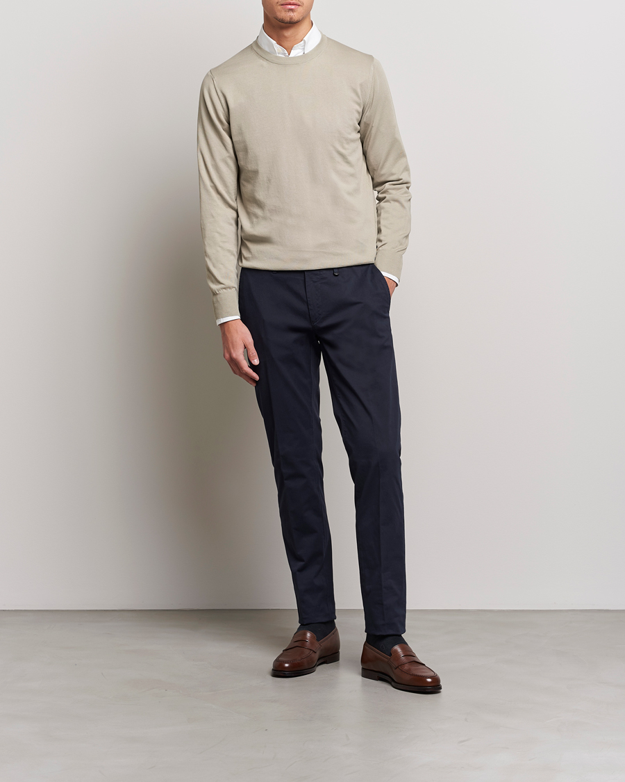 Herren | Hosen | Canali | Cotton Stretch Chinos Navy