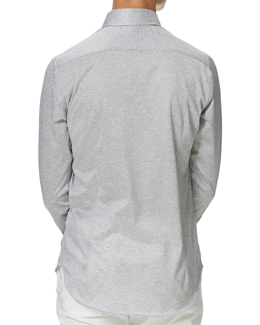 Herren | Hemden | Canali | Slim Fit Jersey Shirt Light Grey