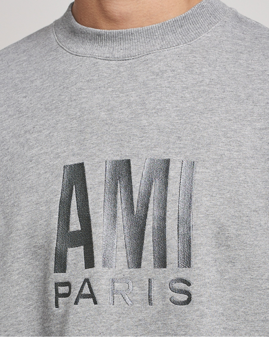 Herren | Pullover | AMI | Oversize Logo Sweatshirt Heather Grey