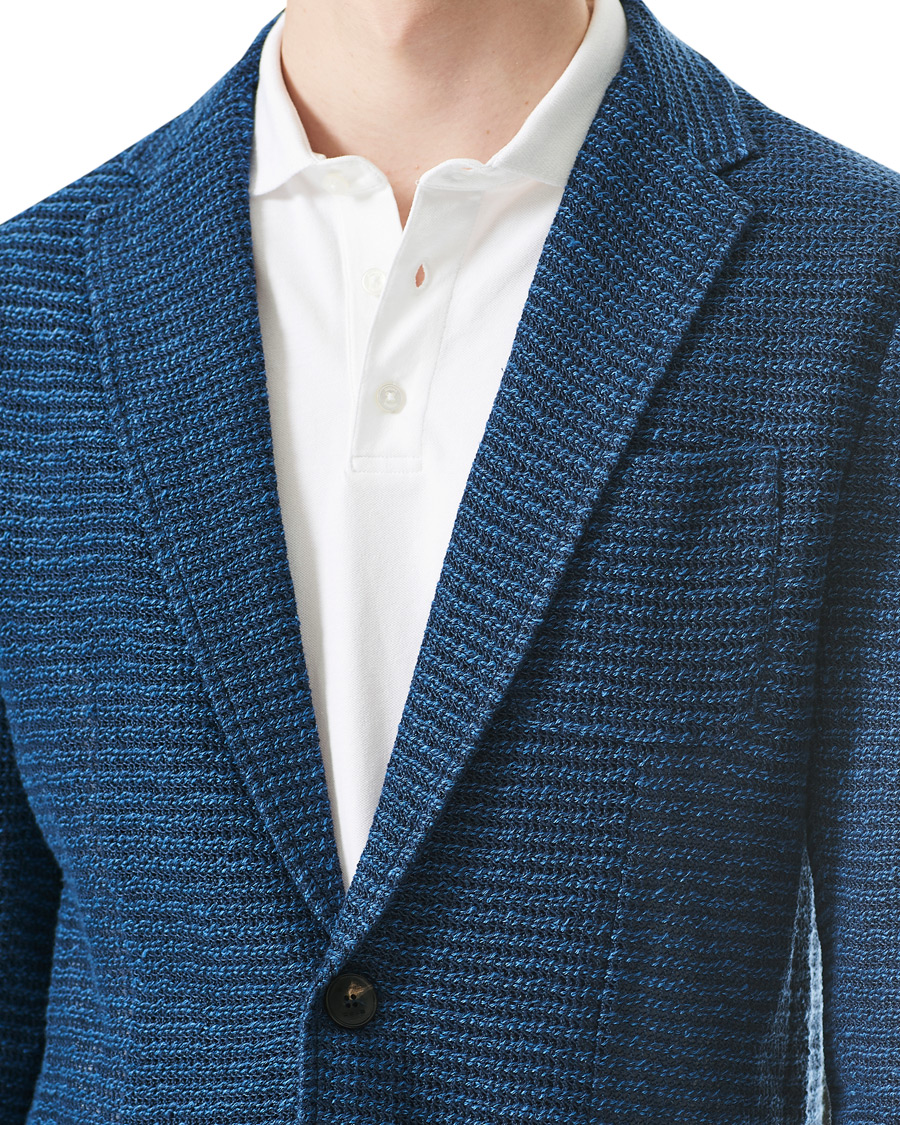 Herren | Sakkos | Etro | Jacquard Jersey Blazer Navy