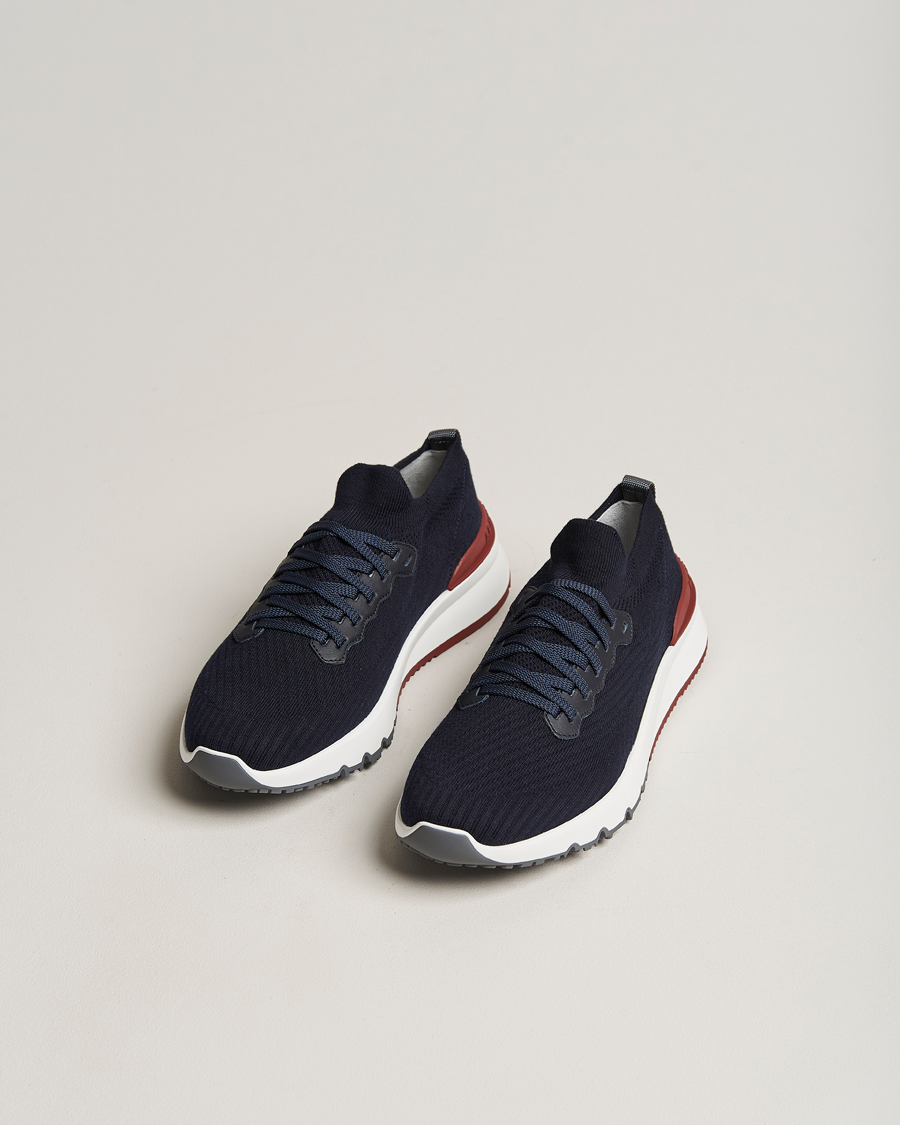 Herren | Laufschuhe Sneaker | Brunello Cucinelli | Mesh Running Sneakers Navy
