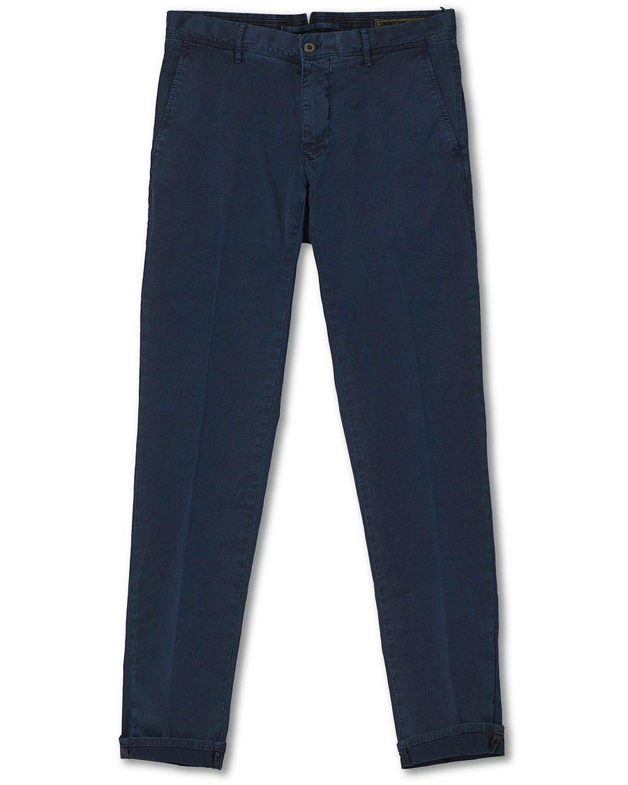 Herren | Hosen | Incotex | Slim Fit Garment Dyed Slacks Navy