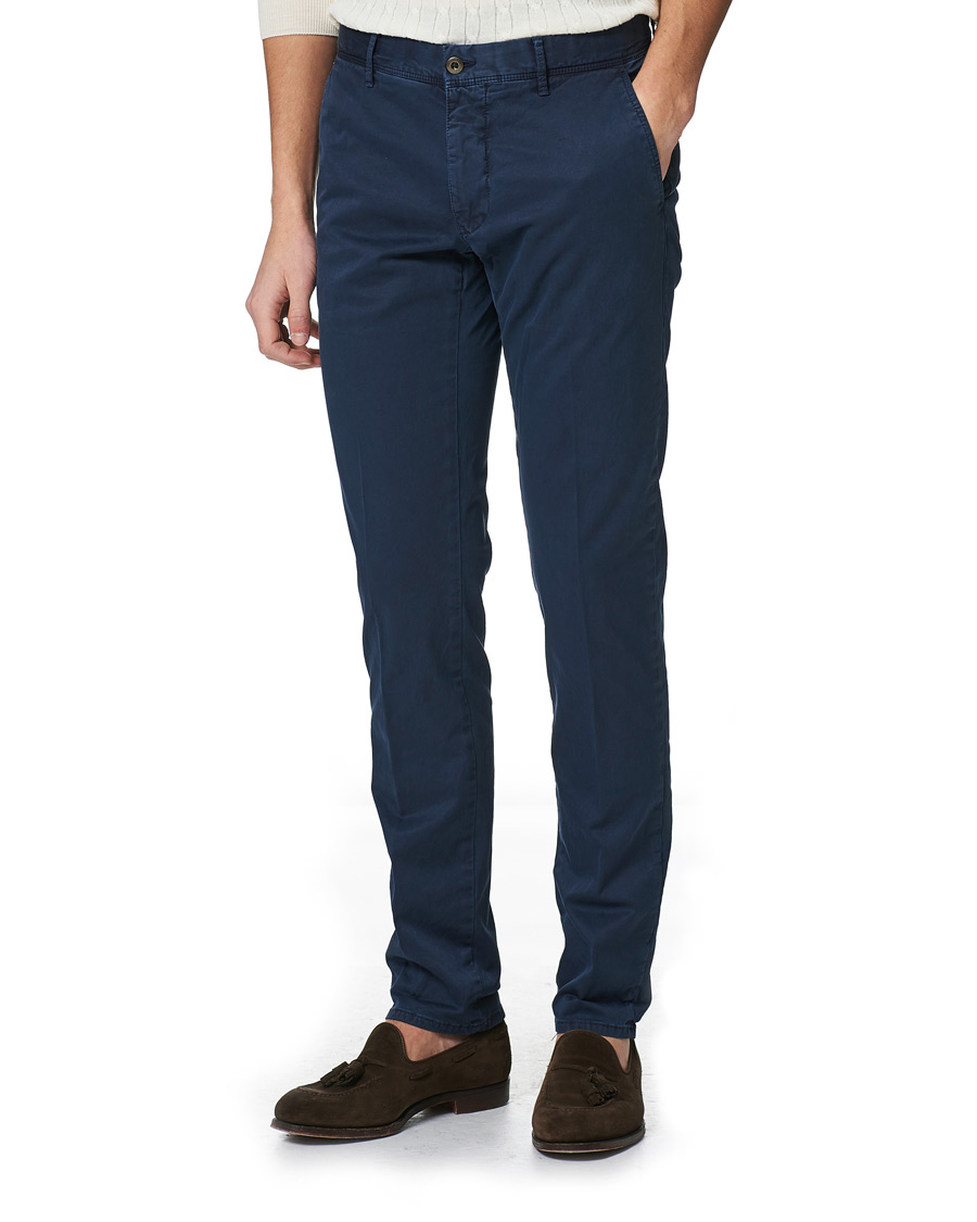 Herren | Hosen | Incotex | Slim Fit Garment Dyed Slacks Navy