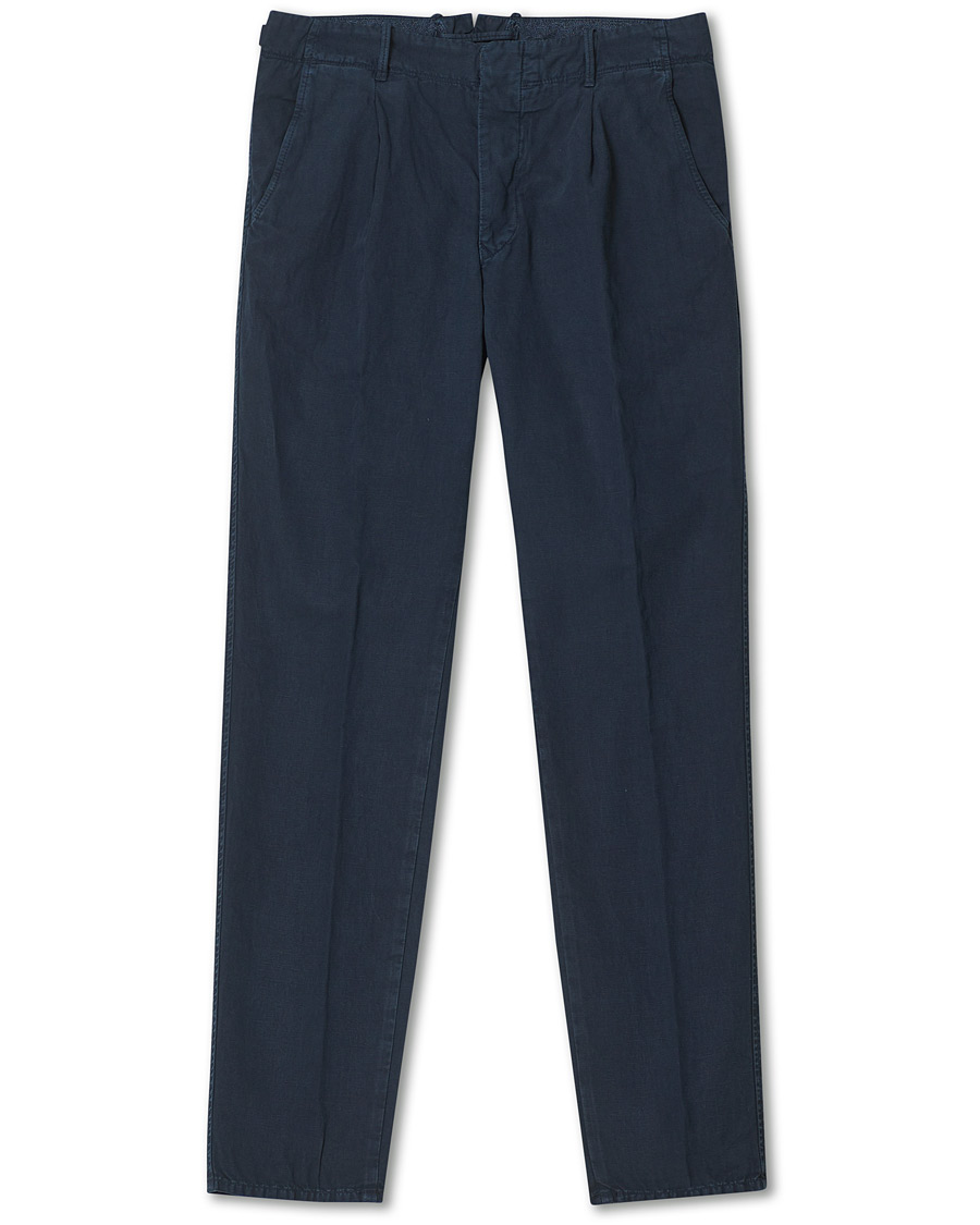 Herren | Hosen | Incotex | Tapered Fit Cotton Trousers Navy