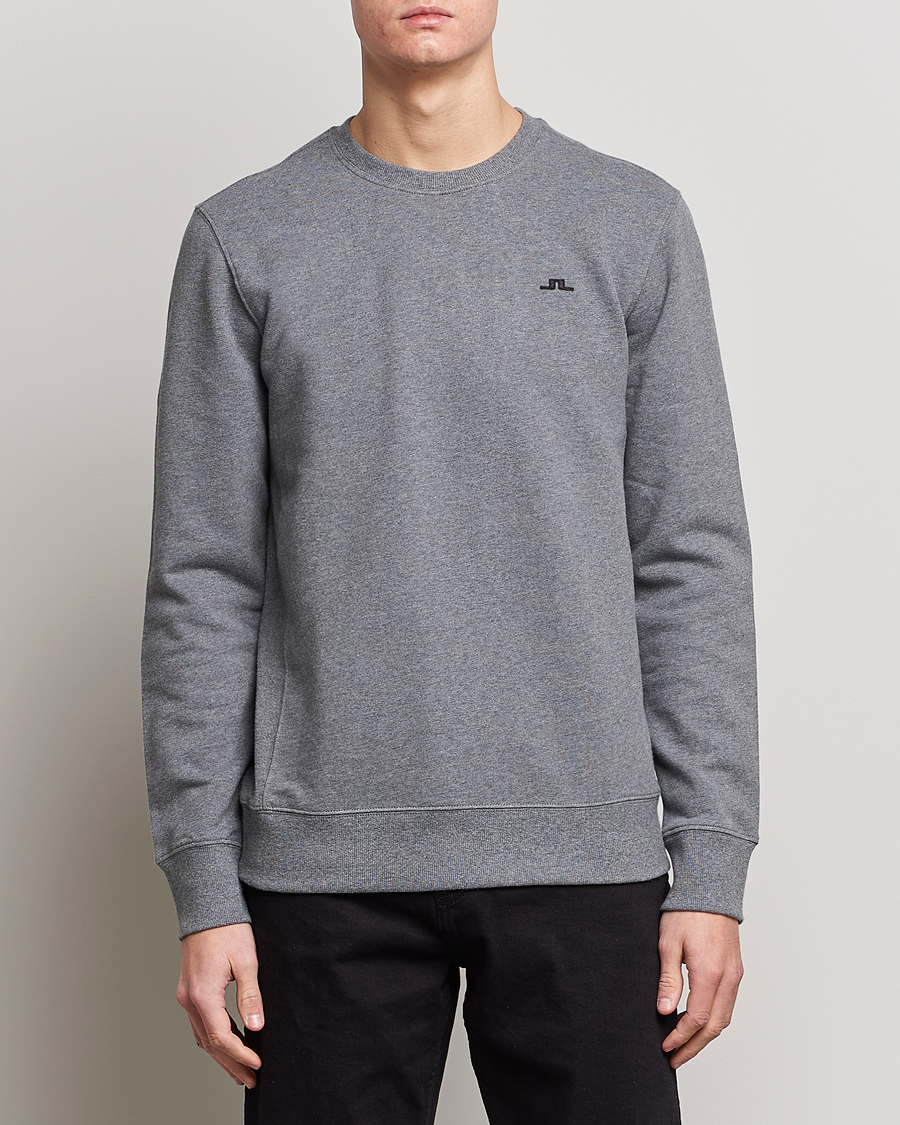 Herren | Pullover | J.Lindeberg | Cal Crew Neck Sweat Grey Melange