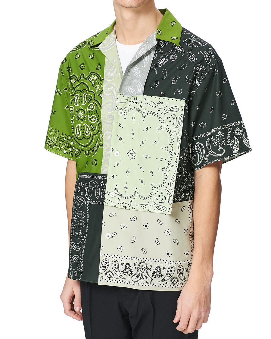 Herren | Hemden | KENZO | Patchwork Short Sleeves Shirt Green