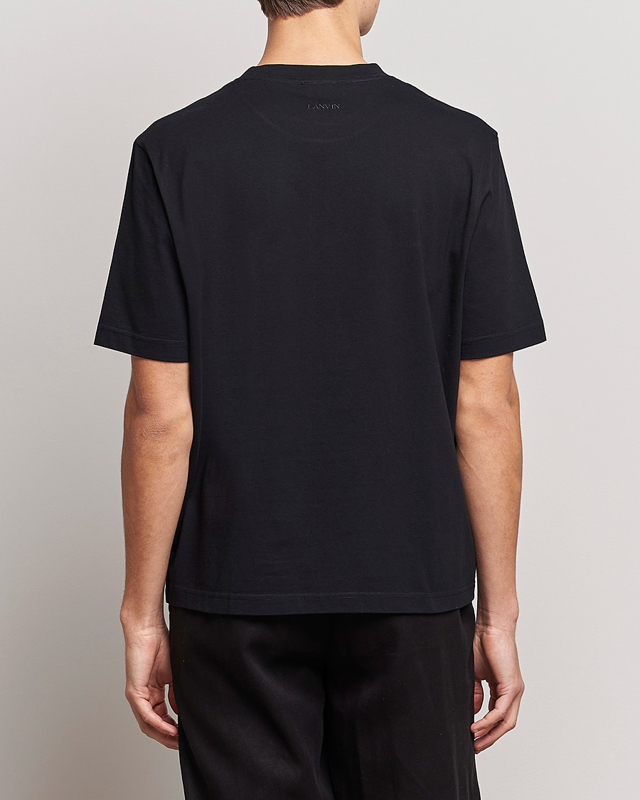 Herren | T-Shirts | Lanvin | Embroidered Tonal Logo T-Shirt Black