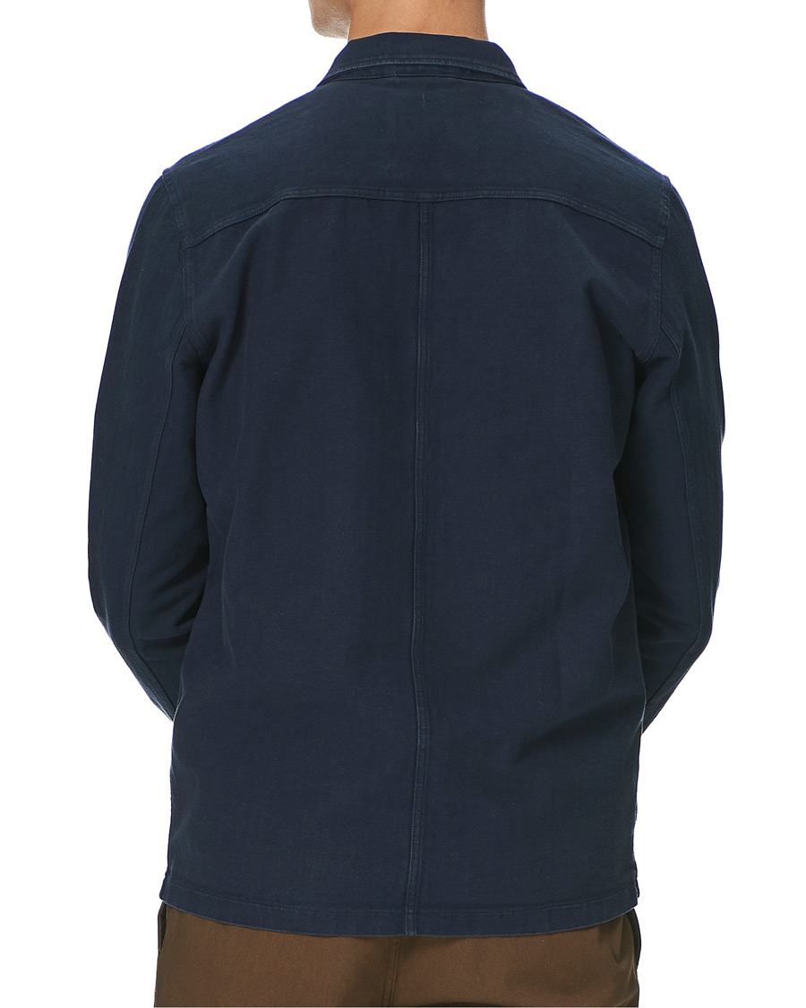 Herren | Hemden | A Day's March | Original Herringbone Overshirt Navy