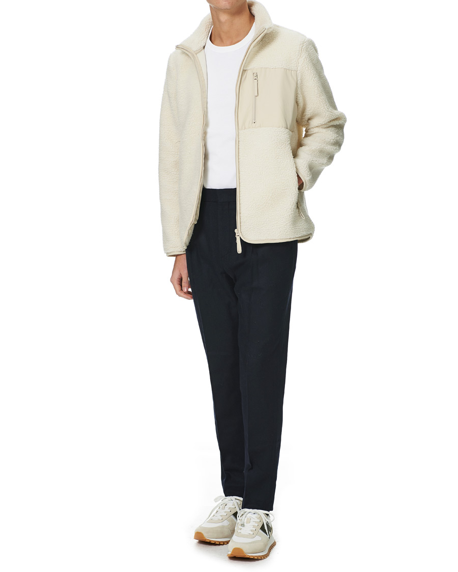 Herren | Pullover | A Day's March | Granån Recycled Fleece Jacket Off White