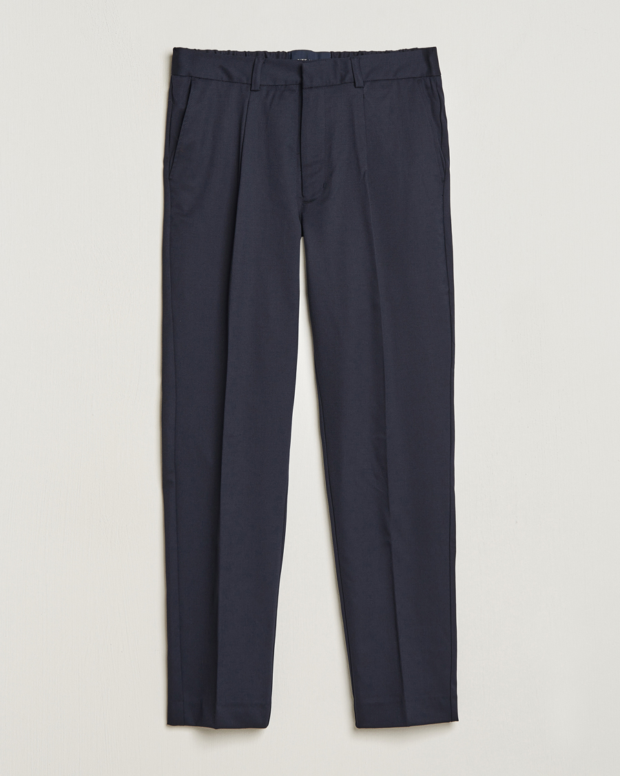 Herren | Hosen | A Day's March | Smart Trousers Wool Twill Navy