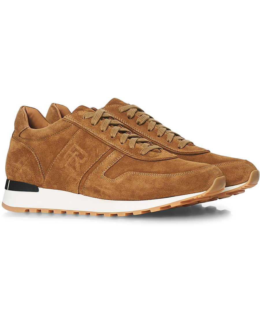 Herren | Ralph Lauren Purple Label Ethan Running Sneakers Brown Suede | Ralph Lauren Purple Label | Ethan Running Sneakers Brown Suede