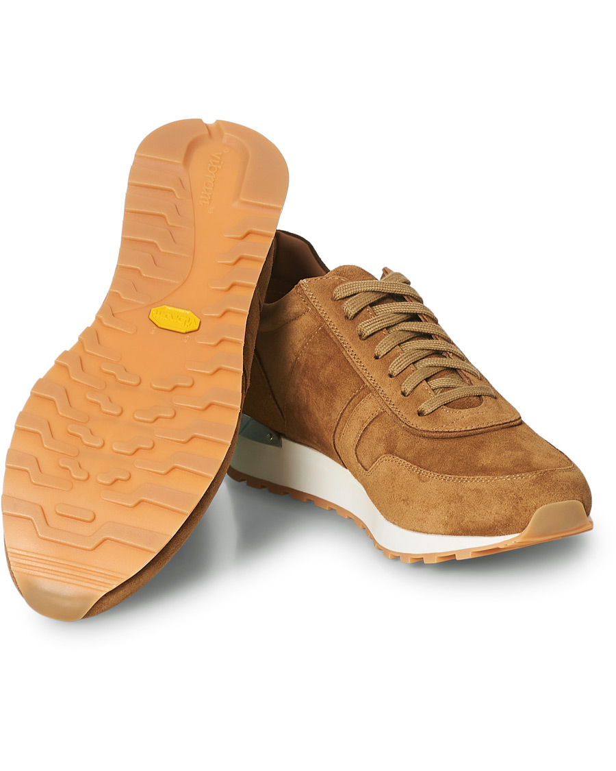 Herren | Ralph Lauren Purple Label Ethan Running Sneakers Brown Suede | Ralph Lauren Purple Label | Ethan Running Sneakers Brown Suede