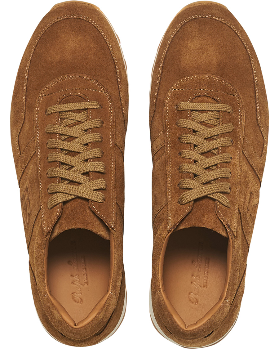 Herren | Ralph Lauren Purple Label Ethan Running Sneakers Brown Suede | Ralph Lauren Purple Label | Ethan Running Sneakers Brown Suede