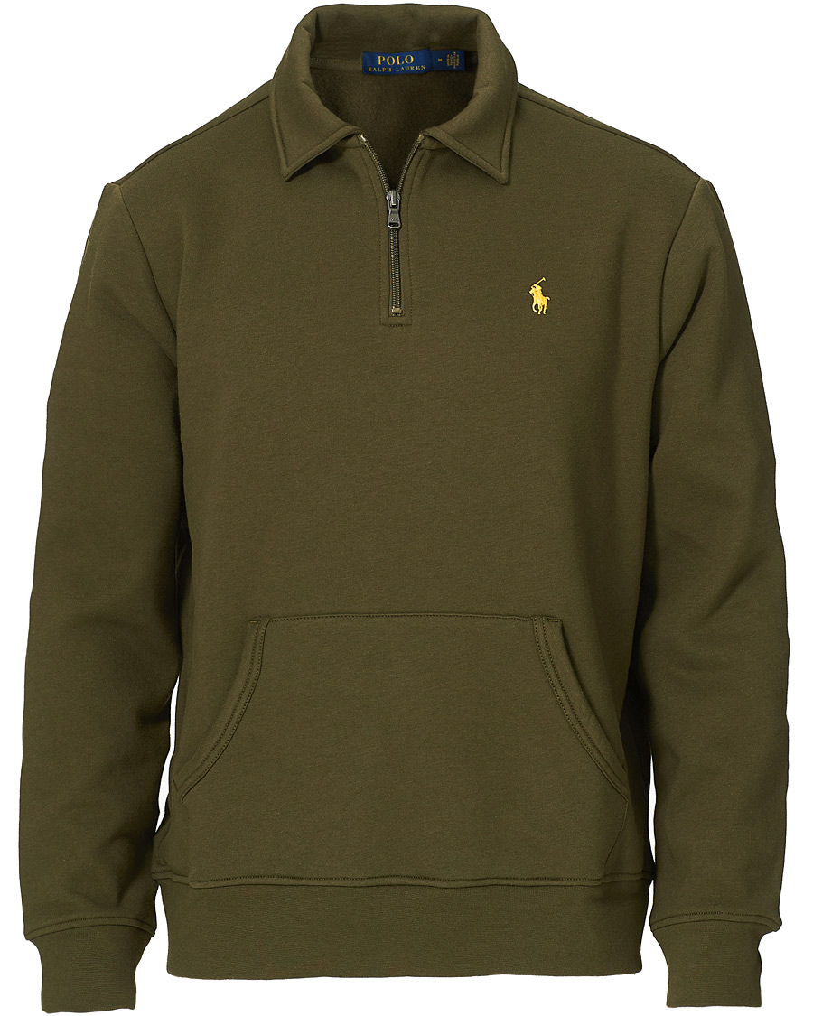 Herren | Pullover | Polo Ralph Lauren | Graphic Fleece Half Zip Sweater Defender Green
