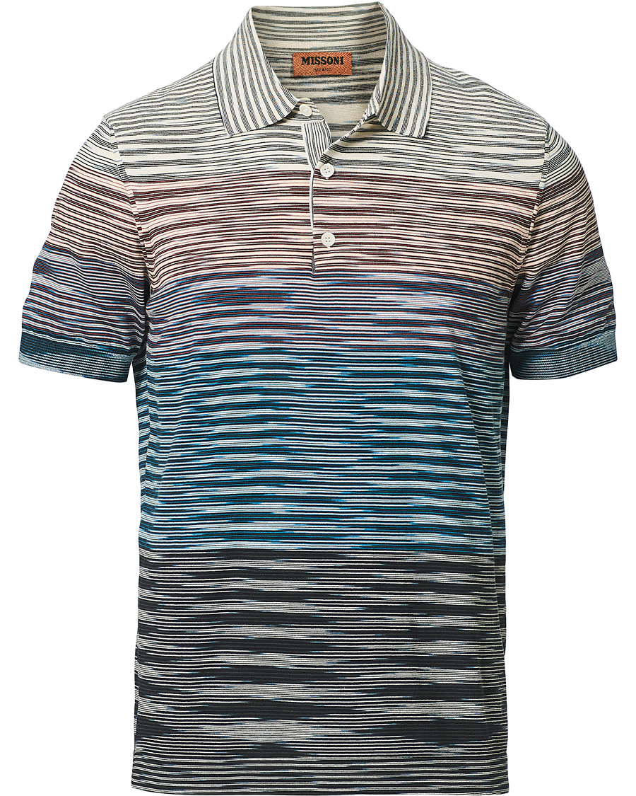 Herren | Poloshirts | Missoni | Degradé Knitted Short Sleeve Polo Multicolour
