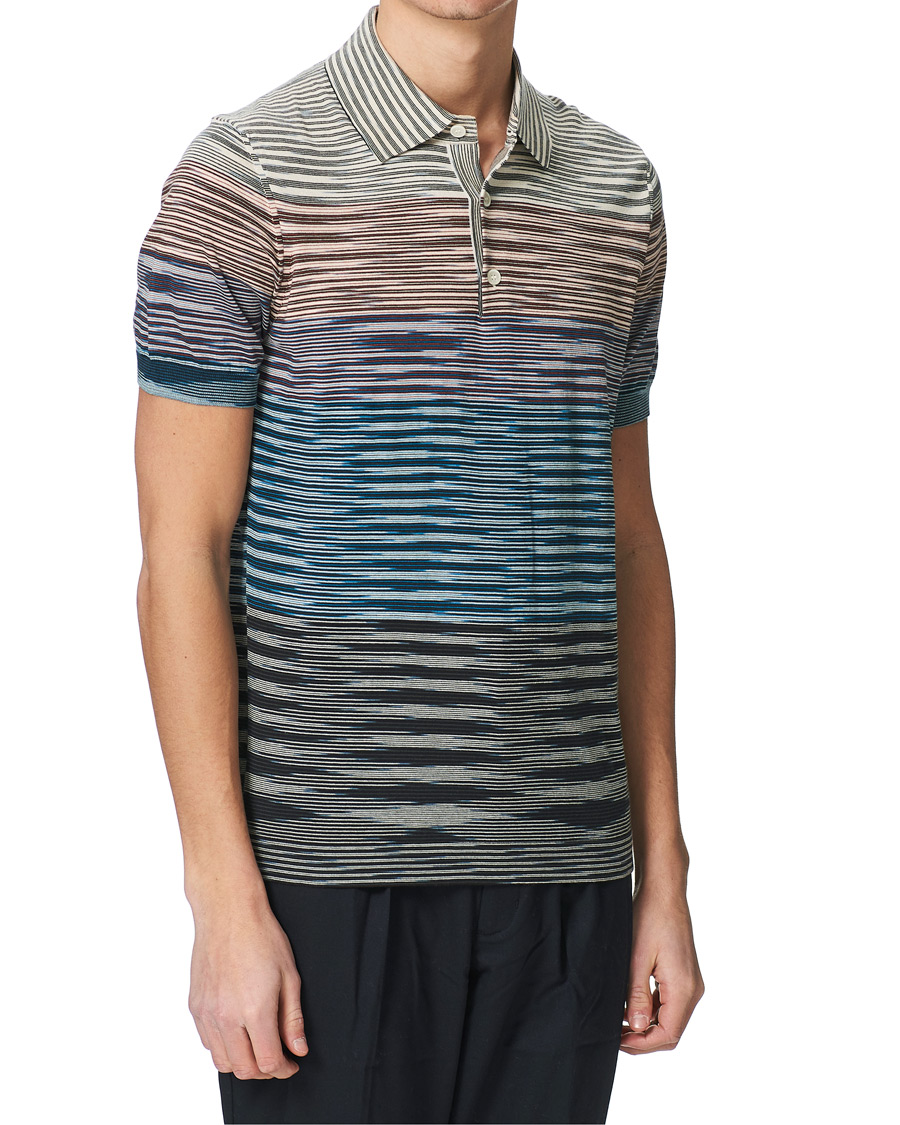 Herren | Poloshirts | Missoni | Degradé Knitted Short Sleeve Polo Multicolour