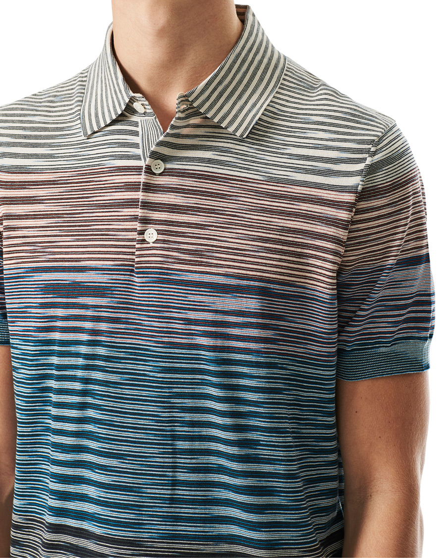 Herren | Poloshirts | Missoni | Degradé Knitted Short Sleeve Polo Multicolour
