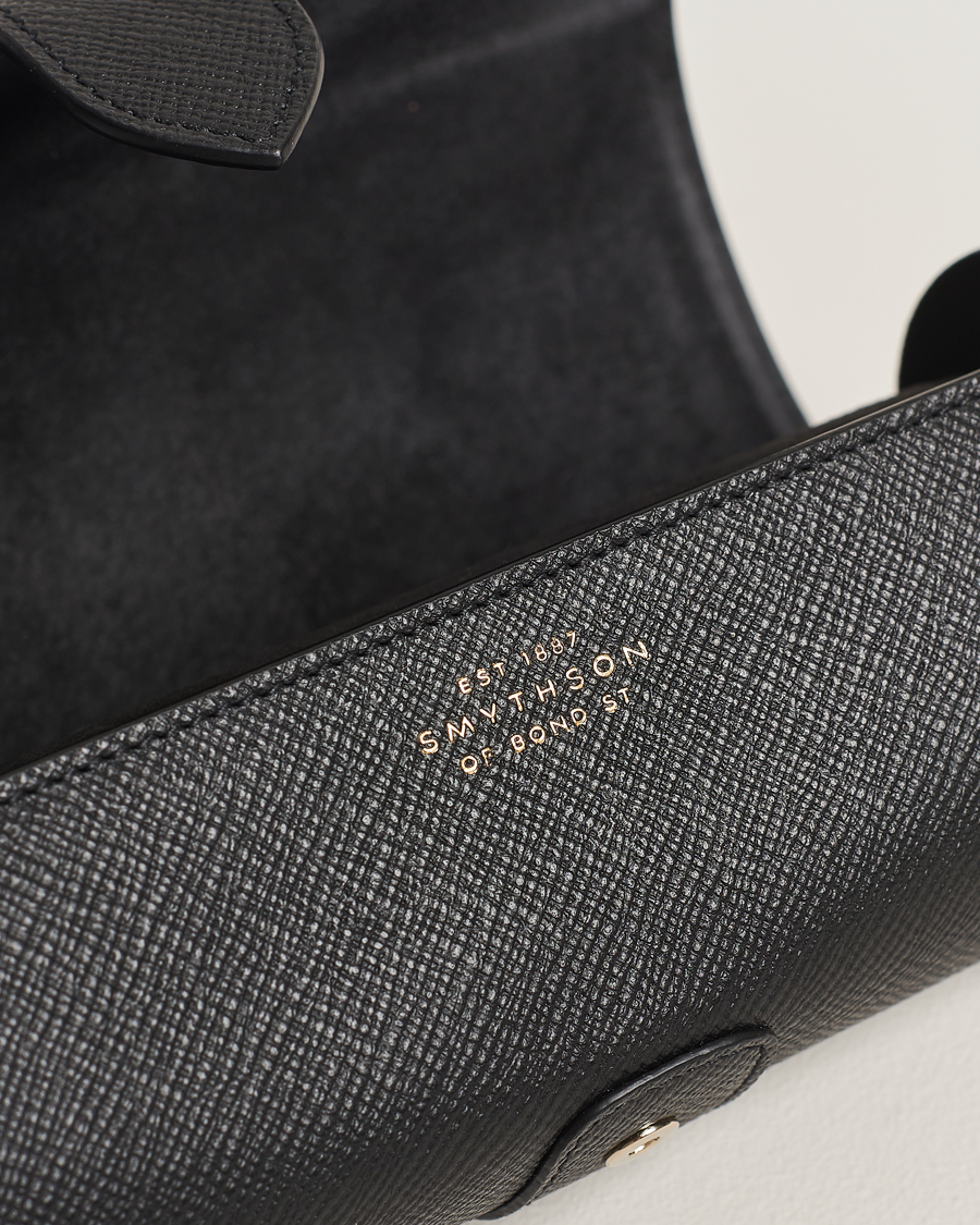 Herren | Smythson Panama Travel Watch Roll Black | Smythson | Panama Travel Watch Roll Black