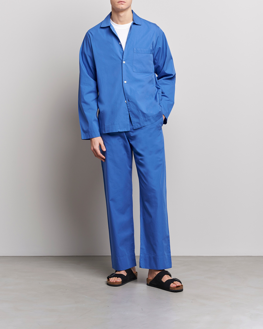 Herren | Schlafanzüge & Bademäntel | Tekla | Poplin Pyjama Shirt Royal Blue