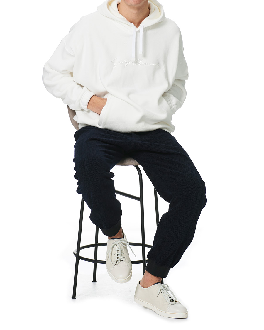 Herren | Pullover | Giorgio Armani | Denim Cotton Hoodie White