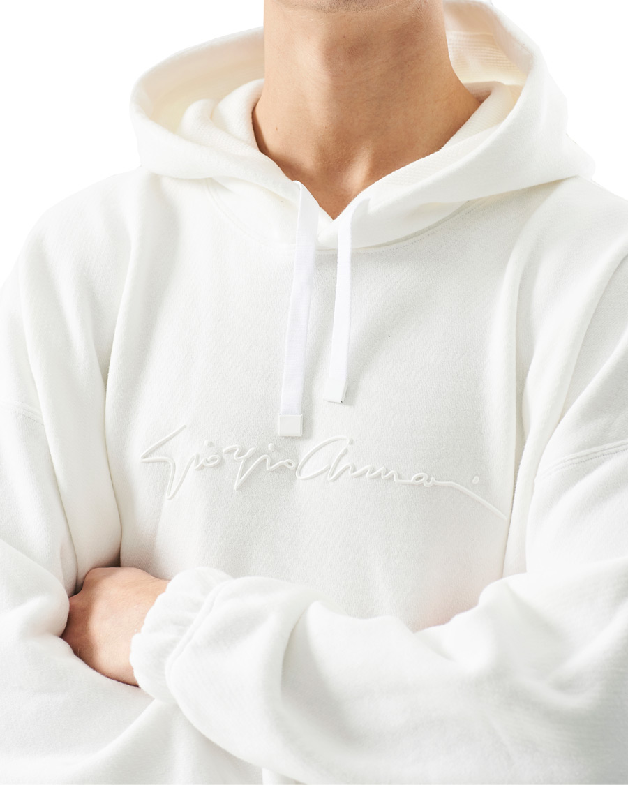 Herren | Pullover | Giorgio Armani | Denim Cotton Hoodie White