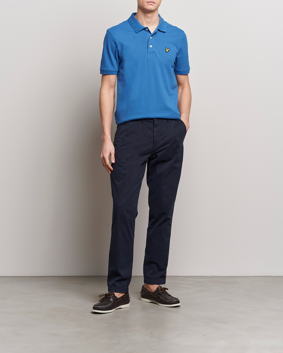 Herren | Poloshirts | Lyle & Scott | Plain Pique Polo Spring Blue