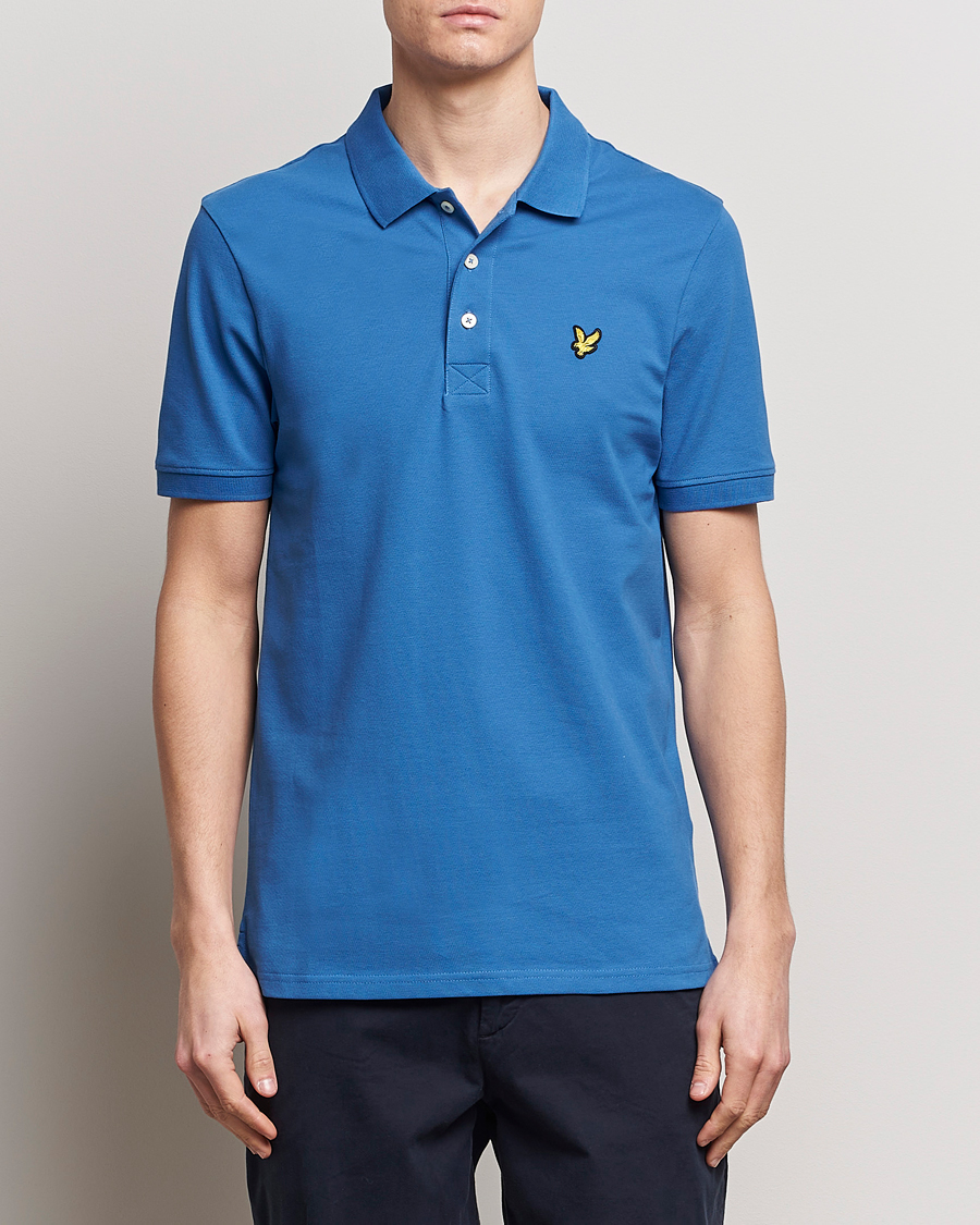 Herren | Poloshirts | Lyle & Scott | Plain Pique Polo Spring Blue