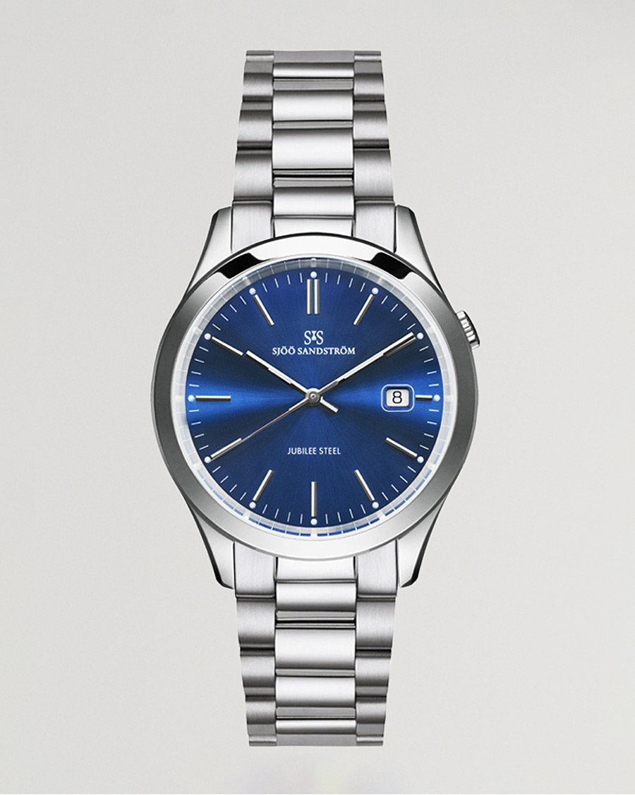 Herren | Sjöö Sandström Jubilee Steel Quartz 40mm Blue/Steel | Sjöö Sandström | Jubilee Steel Quartz 40mm Blue/Steel