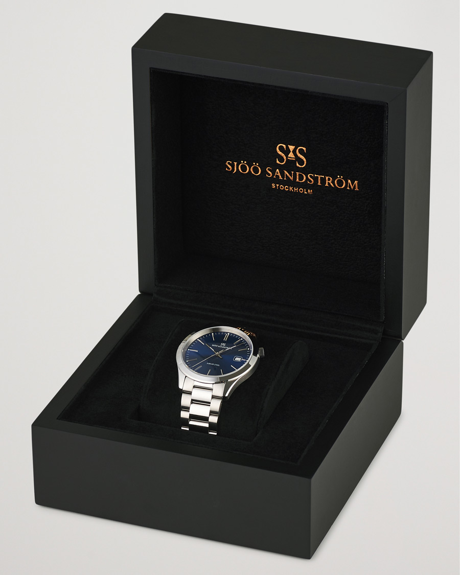 Herren | Sjöö Sandström Jubilee Steel Quartz 40mm Blue/Steel | Sjöö Sandström | Jubilee Steel Quartz 40mm Blue/Steel