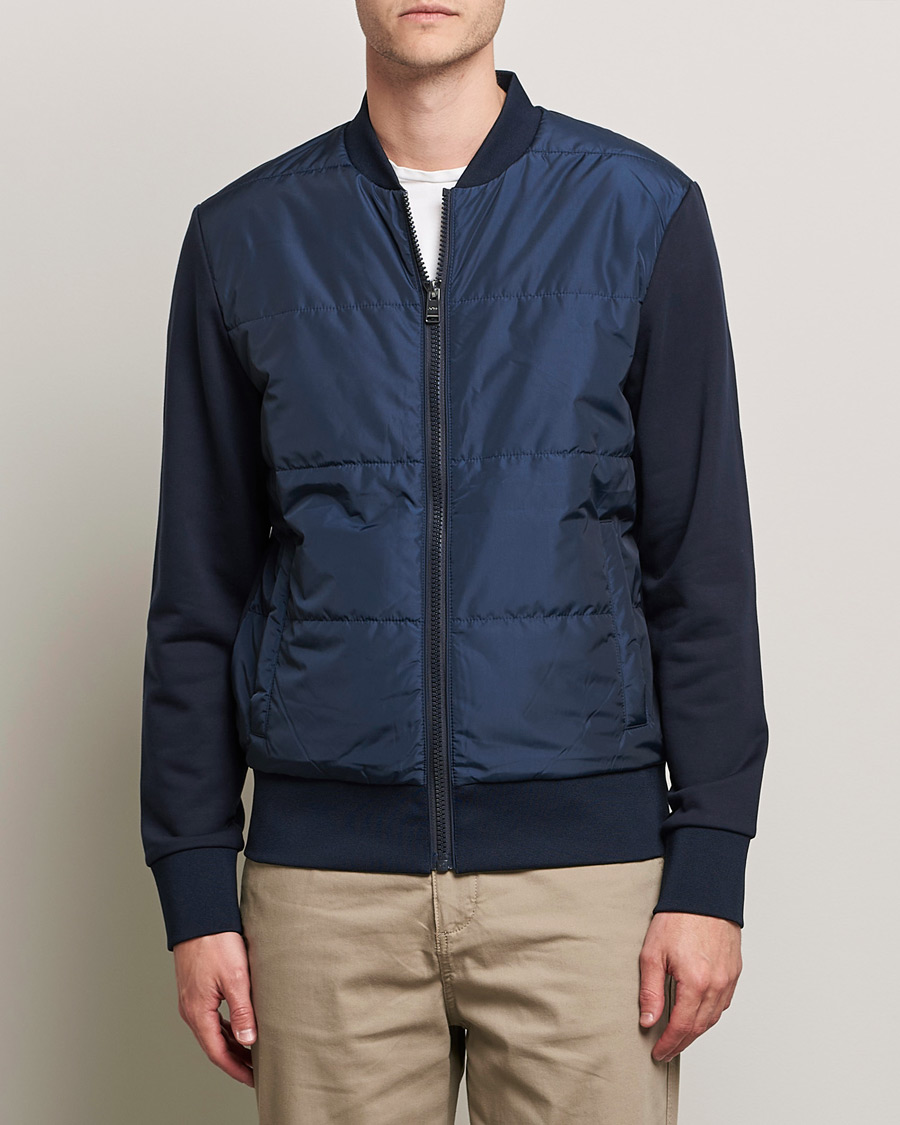 Herren | Jacken | BOSS BLACK | BOSS Skiles Hybrid Bomber Jacket Dark Blue